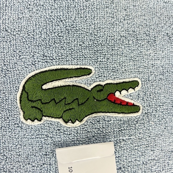 Lacoste Bath Towels Blue Big Green Crocodile Logo 30" x 52" 100% Cotton NEW (3) - Picture 5 of 11